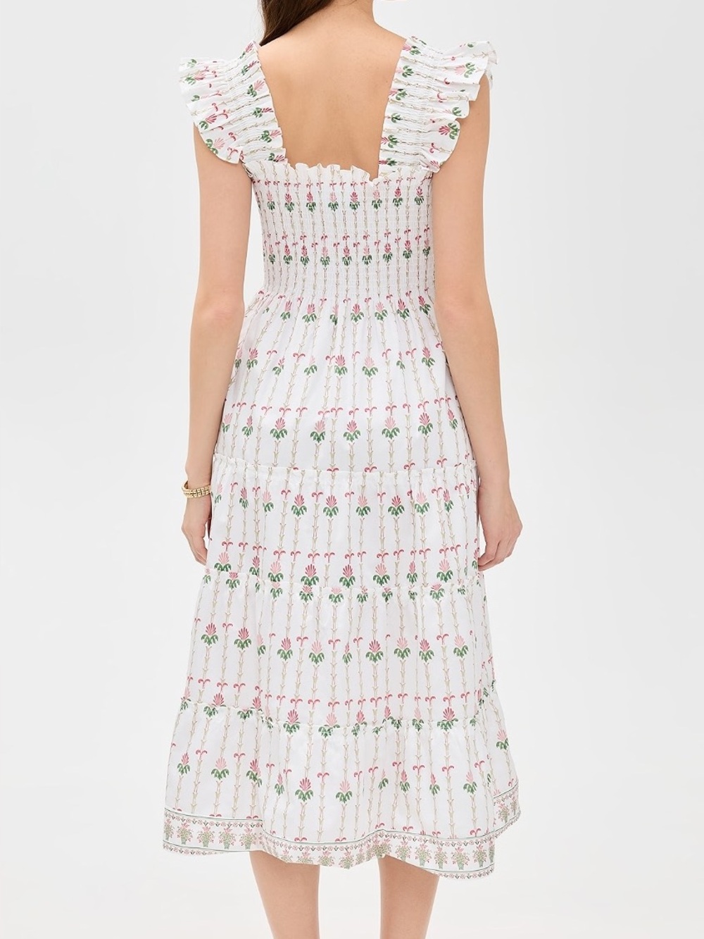 Hill House Ellie Nap Dress in Trailing Fern/White Multi size XXS - Picture 2 of 6